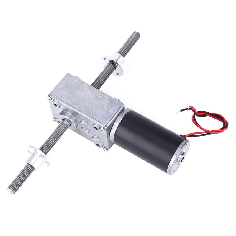 Worm Gear Motor Double Shaft Coaxial M8 Thread Speed Reduction