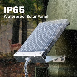 POWOXI 6V Solar Panel for Deer Feeder: 1.5W Waterproof Solar Battery Charger with Mounting Bracket Alligator Clip Feeder Solar Panel 6 Volt Solar Panel