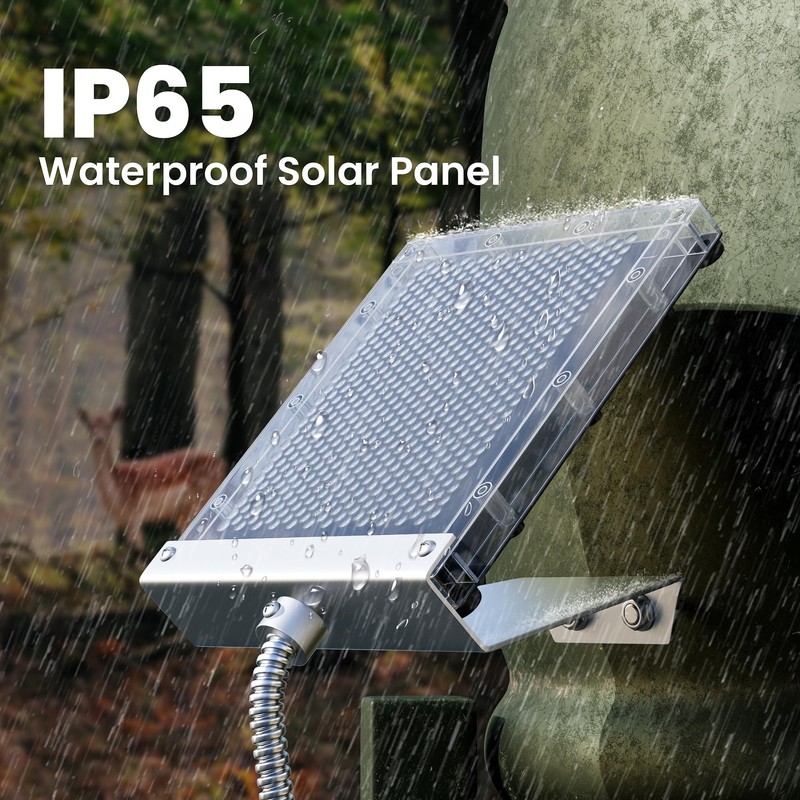 POWOXI 6V Solar Panel for Deer Feeder: 1.5W Waterproof Solar