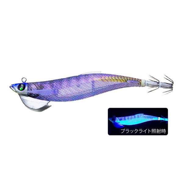 Duel A1744-KVRA EZ-Q FinPlus TR Rattle Squid Fishing Lure, Tip Run Eging, No. 3.0, 0.9 oz (25 g), UV Glow Real Mackerel