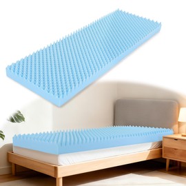BALAPET Egg Foam Mattress Topper, Egg Mattress Pad and Bed Topper for Pressure Relief, Air Circulation and Weight Distribution, Hospital Size Mattress,72 x 24 x 4in