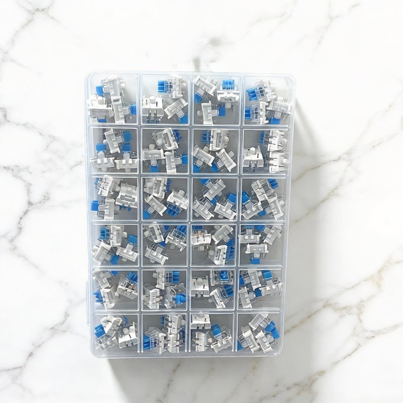 120 PCS Mechanical Keyboard Replacement Blue Switches, 3 pin Clicky/50gf