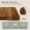 Teak Wood Cutting Board Set, 3-Piece Cutting Board with Stand