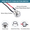 DMWD 2pcs 12mm Super Mini Metal Waterproof Anti-Vandal Momentary Push