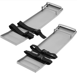 Gdrasuya10 30"x8" Concrete Knee Boards Stainless Steel Slider Knee Boards Kneeler Board Kneedboards Cement Knee Boards Pair Moving Sliders Tools with Board Straps (30"x8"/without kneepad)