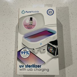 Pure mobile UV Phone Sanitizer & Wireless Charger UVC Light Box Fast Cleaning  Airpods Watch