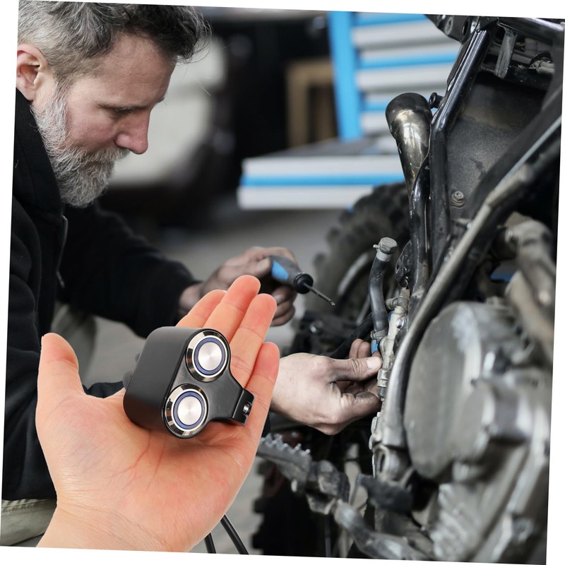 NOLITOY Motorcycle Handlebar Switch Fog Light Control Switch with Indicator