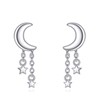 ONEFINITY Moon Earrings for Women 925 Sterling Silver Stud Earrings,