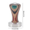 Colorful Wood Coffee Flat Tamper Stainless Steel Base Powder Hammer