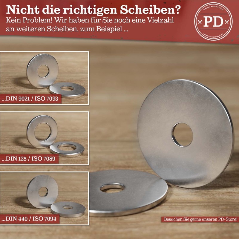 PD® Large Body Washers M4 x 20 (Mudguard Washers) |