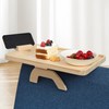 Pine Wood Couch Arm Tray, Sofa Armrest Tray on Side