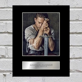 King Arthur, Charlie Hunnam Signed Photo Display