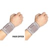 Solace Care Elastic Wrist Supports Compression with Adjustable Strap (Pair)