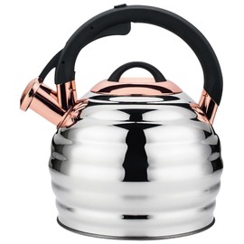 Tea Kettle for Stove Top Whistling Teapot, 3.2Q Tea Pot Stainless Steel Teakettle with Heat Proof Ergonomic Handle