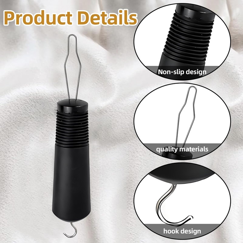2 Pieces Button Hook，Zip Puller Aid One Hand Buttons Aids