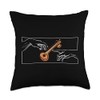 Sitar God hands for Sitarist on Sitar Throw Pillow