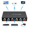 Uzifhdhi 2 Port RCA to HDMI Converter, AV to HDMI