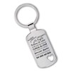 Engraved stainless steel key ring with cut-out heart, medium maturity
