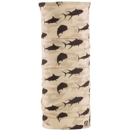 Flying Fisherman SunBandit Multifunctional Headwear Bandana, UV Protective Face Mask and Neck Gaiter, 12 Ways to Wear, Offshore Camo