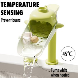 2 Pack Faucet Extender for Toddlers, Temperature Sensitive Sink Extension with Water Wheel to Kids Fun Hand Washing