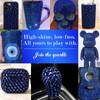 Jelly Black Blue Rhinestones for Bedazzling Kit, 2-6mm Gems for