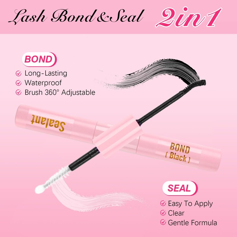 Kiusatig Eyelash Extension Kit 100PCS DIY Lash Extensions Kit Cluster