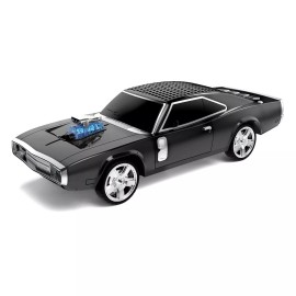 Hooked Electronics Dodge Black Challenger 1968 Bluetooth Portable Speaker w/ LED Light USB FM Radio