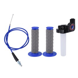 REPAIROCK 7/8" 22mm 15/16" 24mm Motorcycle HandGrips Cover Kit Rubber Handlebar Grips for Motorcycle Blue 1 Set