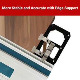 POIET Track Saw Square with Edge Support, Guide Rail Square, Accurate 90 Degree Right Angle Guide for Fast Easy Cuts, Compatible with Festool and Makita, Track Saw Guide Rail for Precision Cutting