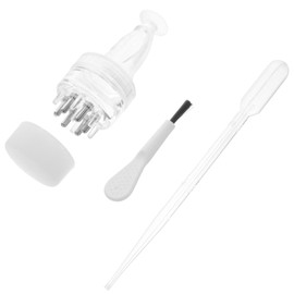 WOONEKY Scalp Hair Oil Applicator Comb Smooth Refillable Design for Easy Application of Hair Growth Oil and Scalp Massage Transparent Color Needle Fluid Release