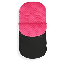 Universal Baby Stroller cosytoes Liner Buggy Dimple Fleece Footmuff Black (Pink)