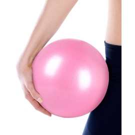 ROLYTA 9 Inch Pilates Ball Small Excercise Ball, Coregeous Balls, Workout Balls for Barre, Pilates, Yoga, Stability, Workout, Balance, Fitness at Gym Home Office, Pink