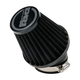 Sydien Filtro de aire universal para motocicleta, piezas modificadas reemplazables para aumentar el flujo de aire en el motor, 48RAD con abrazadera ajustable (negro)