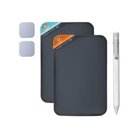 King Jim BB-18M-S2A Electronic Folding Boogie Board, Papery Medium, 7 Inch Starter Set (2 Main Units, 1 Dedicated Stylus)