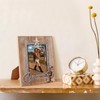 OKSQW 5 x 7 Rustic Wood Picture Frame with Cowboy