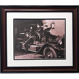 Three Stooges "Firefighters Custom Framed Art New! 21" Wide x 18" high