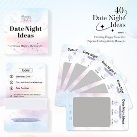 40 Date Night Gift Ideas for Couple, Adventurous Scratch-Off Cards for Couple Games, Valentines Day Gifts for Him, Her, Wife or Husband, Fun Gift for Date Night, Wedding, Anniversary, Birthday & More