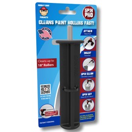 Monkey Rung Spin Pro Paint Roller Cleaner Tool Fits 3" to 18" inch Rollers Drill Driver Spinner Attachment Clean and Dry Paint Tools in Seconds (Spin Pro)