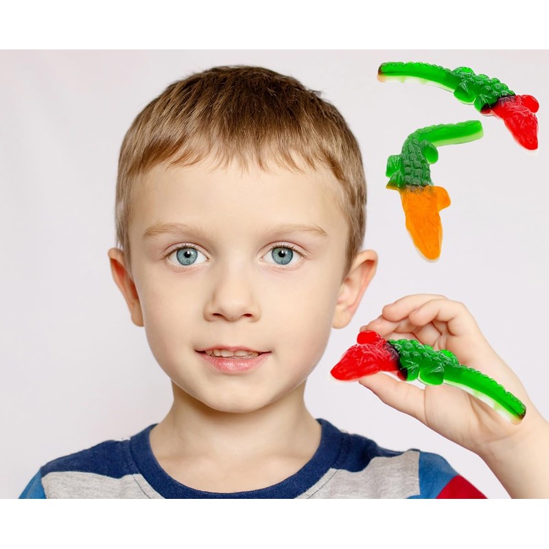 Fruidles Crocodiles Gummy Candy, Delicious Multicolor Fruit Flavors Gummies (2