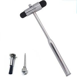 Innotech Buck Neurological Reflex Hammer with Brush and Needle for Skin Reflexes and Surface Reactions (Silver)