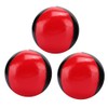 3 Pcs Juggling Balls Red Black PU Leather High End