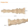 Crawopft 2Pcs Unpainted Wood Carved Applique onlays, 11.8x2.8 Inch Carving