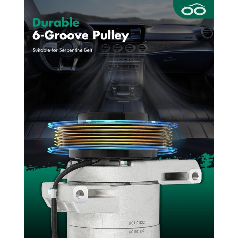 SCITOO AC Compressor with Clutch for 2008-2013 for Compatible for