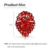 Red Brooch for Women Vintage Rhinestone Large Statement Brooch Pin
