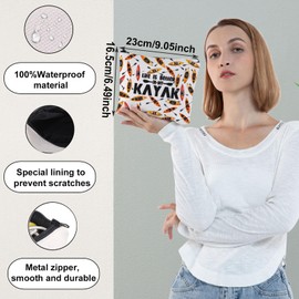 WZMPA Kayaker Cosmetic Bag Kayaking Lover Gift Life Is Better In My Kayak Canoe Makeup Zipper Pouch Bag Kayak Paddling Merch, KAYAK, Fit