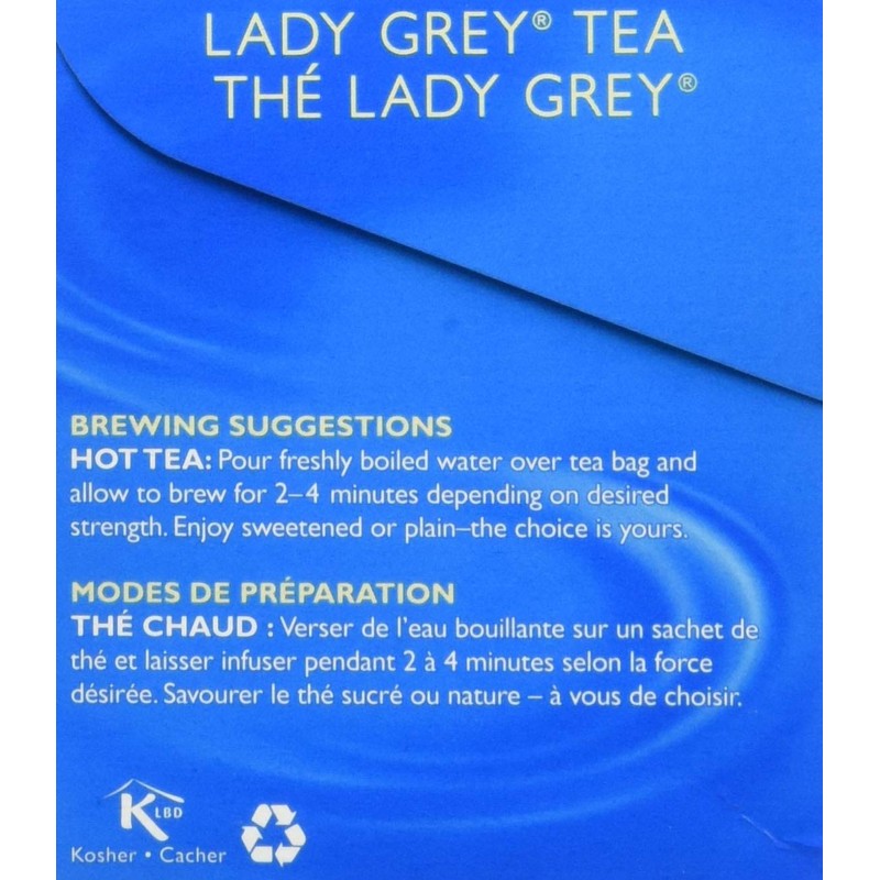 Twinings Lady Grey Individually Wrapped Teabags, Caffeinated, Refreshing Citrus Tea,