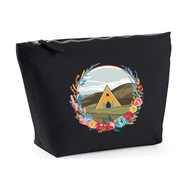 Hippowarehouse Minimalist Midsummer Printed Make up Cosmetic wash Bag 18x19x9cm