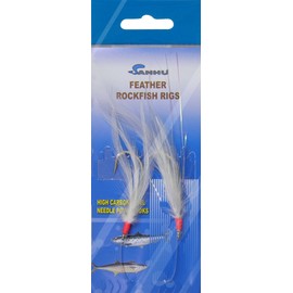Sanhu Rock Cod Feather Rigs 5/0 White-10 Packs