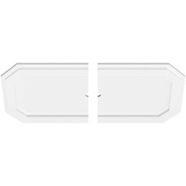 Ekena Millwork CMP28X14ED2-01000 Emerald Architectural Grade PVC Contemporary, Two Piece Urethane Ceiling Medallions 28"W x 14"H x 1"ID x 9 3/4"C x 1"P