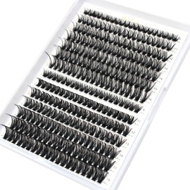 Bransfy False Eyelashes Clusters 280pcs DIY Eyelash Extension D Curl Long Individual Lashes Mixed Faux Mink Lash Clusters Extensions(40D+50D-0.07D 9-16mm)